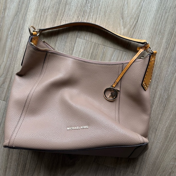 Michael Kors Handbag Purse, Wallet, and Wristlet Set, Leather, Beige - Picture 2 of 11